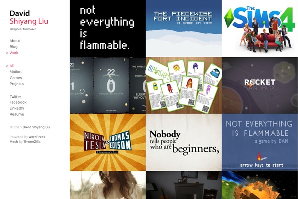 Mesh theme site design template sample