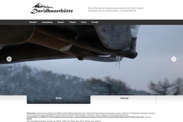 Impression theme site design template sample