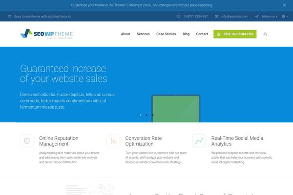 SEOWP theme site design template sample
