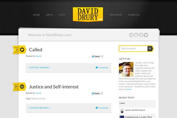 daviddrury.com site used Ellipsis