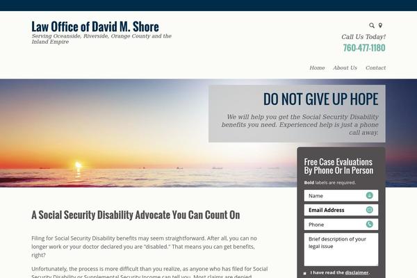 Shore theme site design template sample