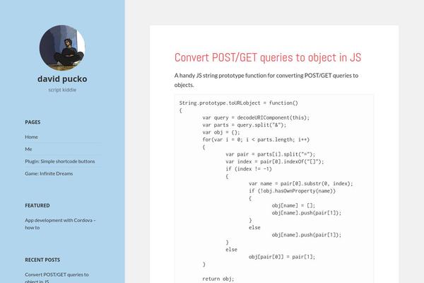 Twenty Fifteen theme site design template sample