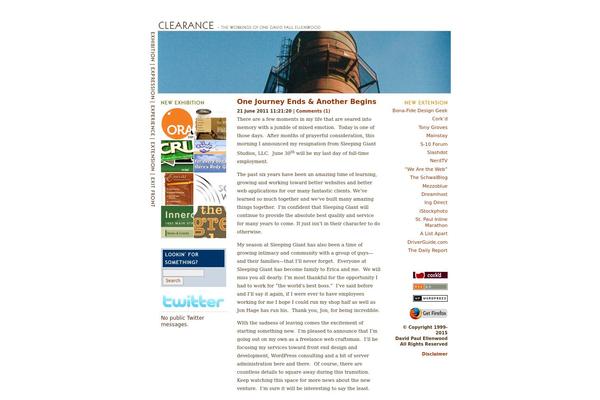 davidpaulellenwood.com site used Clearance