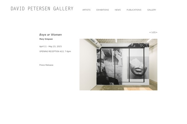 davidpetersengallery.com site used Dpg