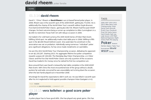 Default theme site design template sample