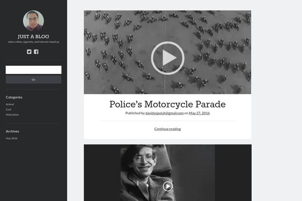 Author theme site design template sample