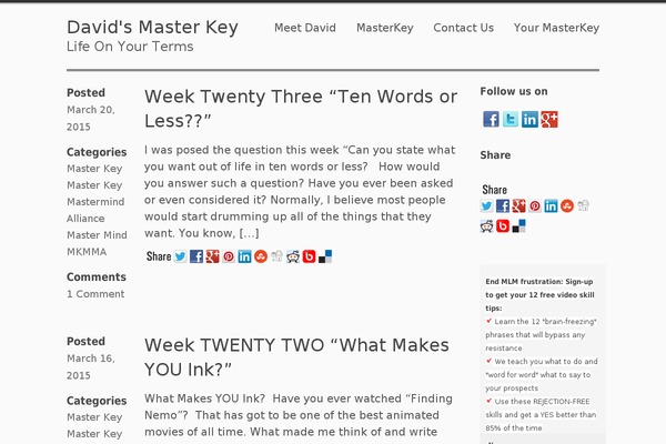 davidsmasterkey.com site used Prospect