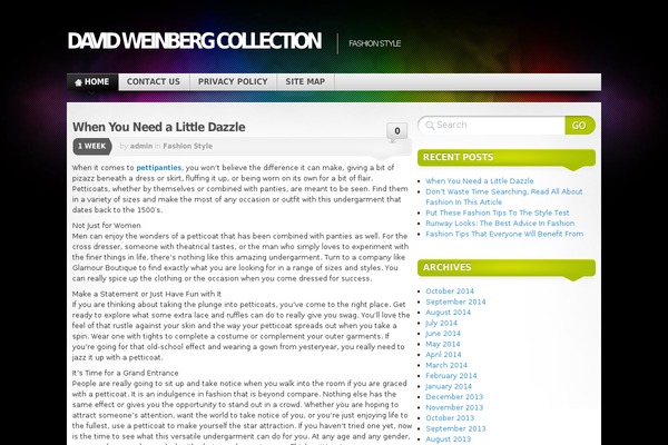 Mystique theme site design template sample