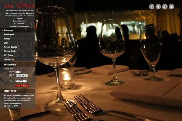 Ristorante theme site design template sample