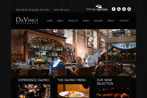 Davinci theme site design template sample