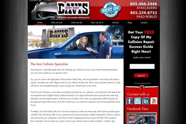 Davis theme site design template sample