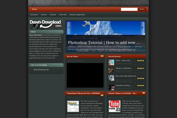 eGamer theme site design template sample