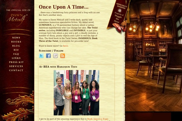 dawnmetcalf.com site used Dawn
