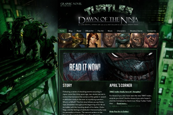 dawnoftheninja.com site used Turtles