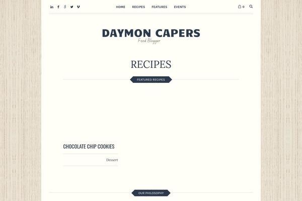 Good-food theme site design template sample
