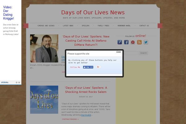 Site using Social PopUP - Facebook, Twitter & Google+ plugin