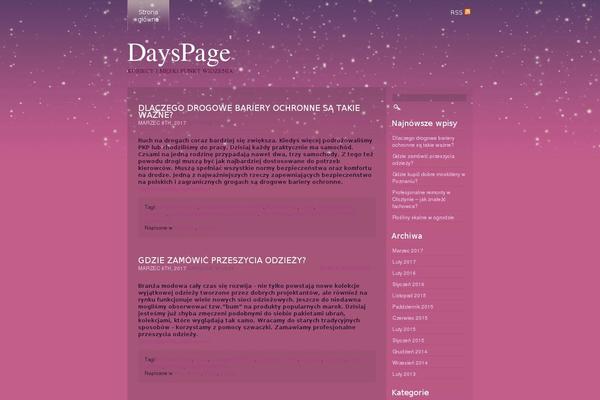 Strange Little Town theme site design template sample
