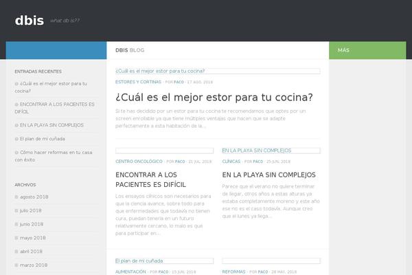Being Hueman theme site design template sample