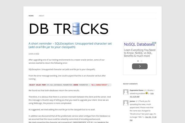 Site using Better WordPress Recent Comments plugin