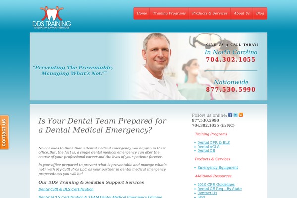 ddstraining.com site used Dds