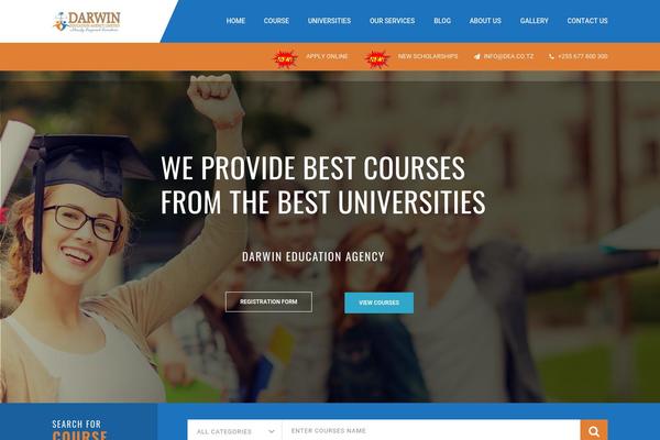 Academia theme site design template sample