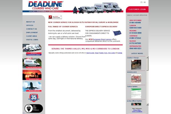 deadline.co.uk site used Deadlinecouriers