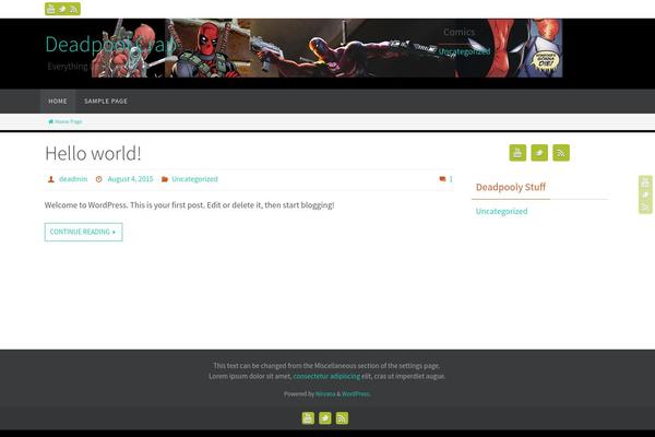 Nirvana theme site design template sample