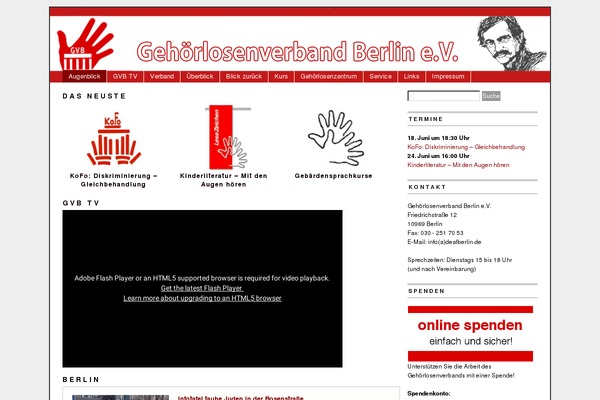 deafberlin.de site used Gvb