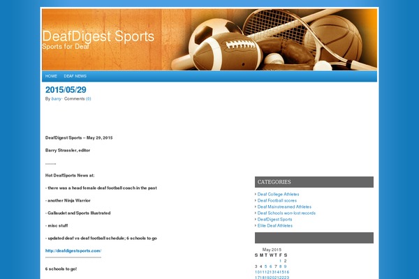 deafdigestsports.com site used Flexx Blue