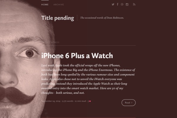 dean.co site used Median