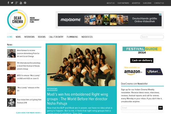 Action website example screenshot
