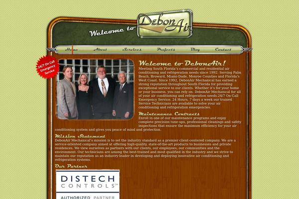 Debonair theme site design template sample