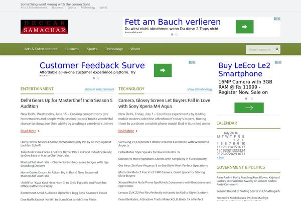 Gadgetine theme site design template sample