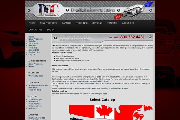 deccats.com site used Dec