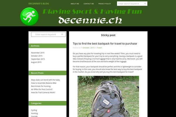 decennie.ch site used Green Garden