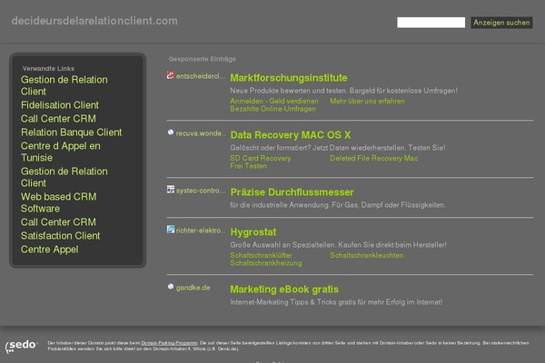 decideursdelarelationclient.com site used Drc