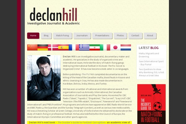 declanhill.com site used Declan