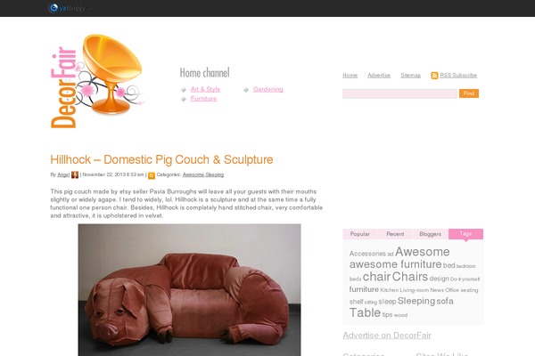 Yabloggy theme site design template sample