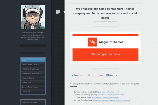 Enside theme site design template sample