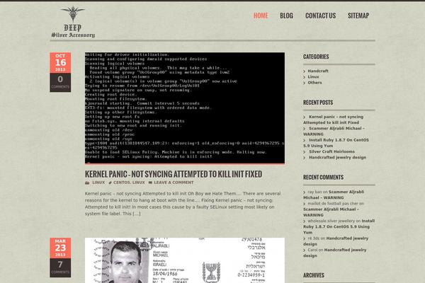 Deep theme site design template sample