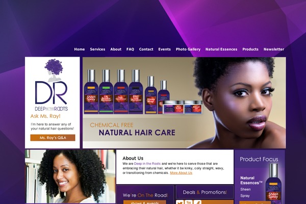 Roots theme site design template sample