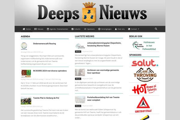 Newspaper theme site design template sample