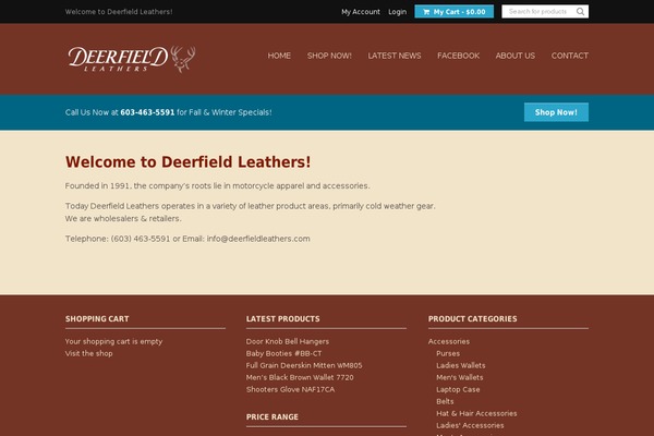 deerfieldleathers.com site used Deerfield-leathers