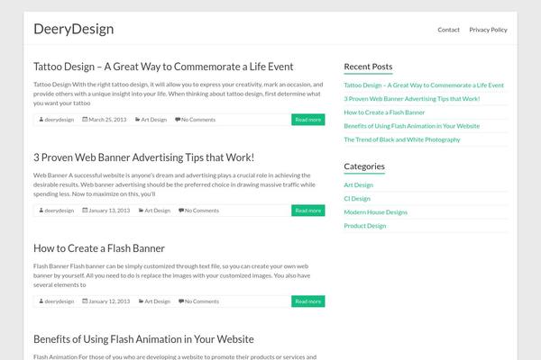 Spacious theme site design template sample