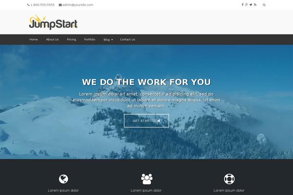 Jump Start theme site design template sample