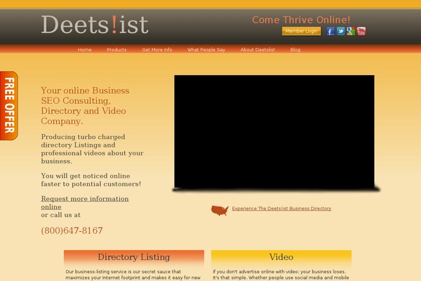 Flare theme site design template sample