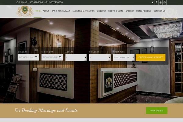 Site using Opal-hotel-room-booking plugin