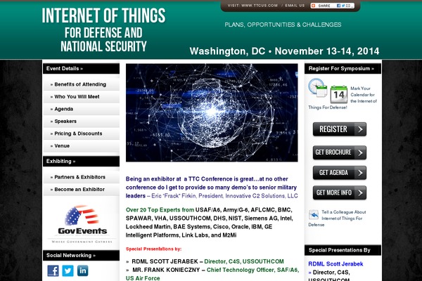 defenseinternetofthings.com site used Conference