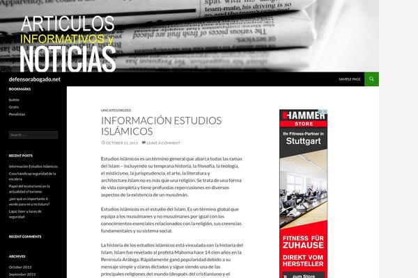 Twenty Fourteen theme site design template sample