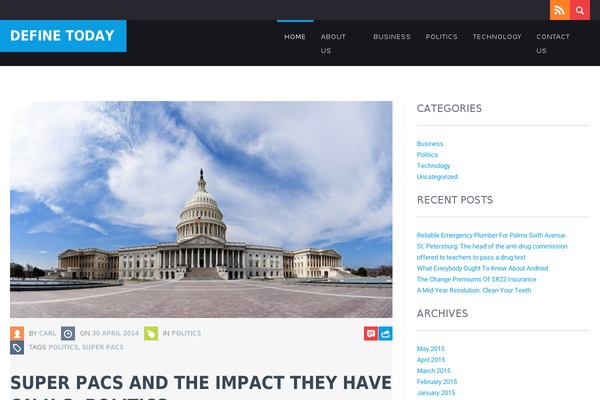 Parlament theme site design template sample